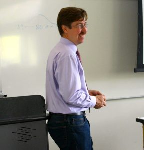Mr. Sittig teaching in the classroom. Photo by Lauren Rothman.