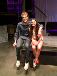 Gavin and Avery backstage at the opening night or Rent -- Photo by Ally Feiss