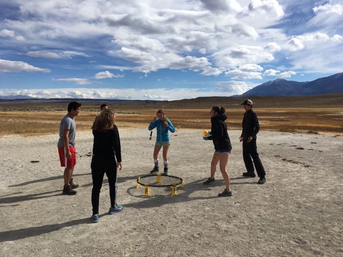 OVS students engage in a game of Spikeball and 11,000-feet of elevation on a recent outdoor education trip to the eastern Sierra Nevada -- Photo by Zach Byars