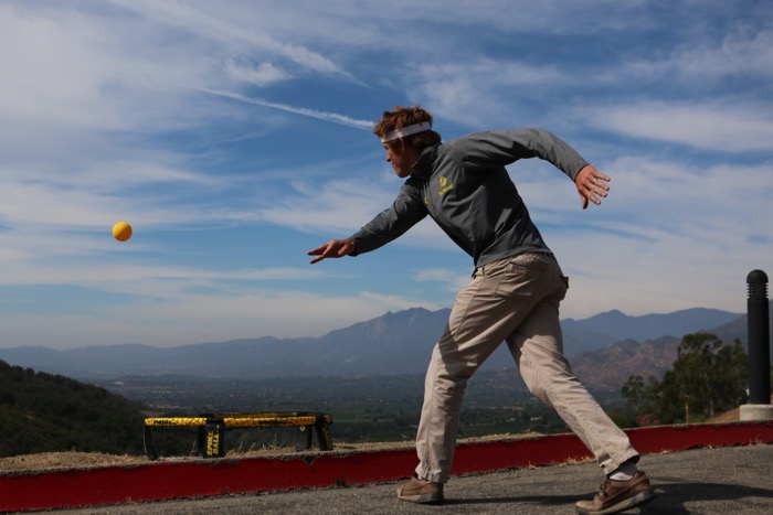 The man, the myth, the Spikeball legend Zach Byars shows how it's done at the Upper Campus/