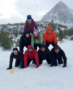 The eight OVS backpackers made the most of their snowy experience -- Photo by Zach Byars