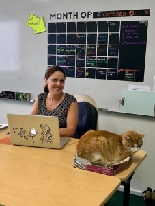 Jack the Cat has become one of Ms. Macintyre’s favorite students.